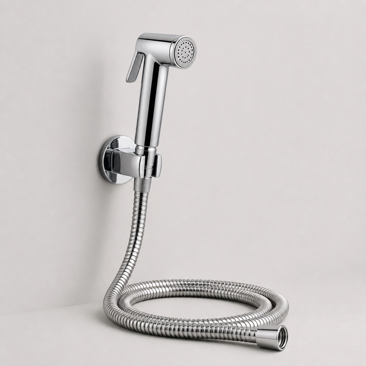 Handheld bidet spray with flexible hose