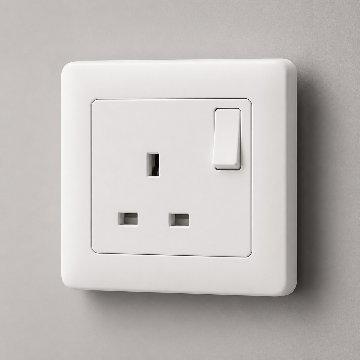 White electrical socket outlet