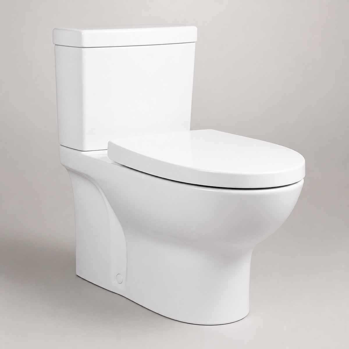 Modern white toilet bowl